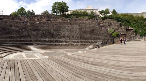 Das römische Amphitheater in Lyon.