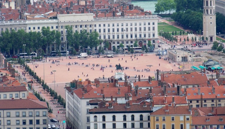 Der Place de Bellecour in Lyon.