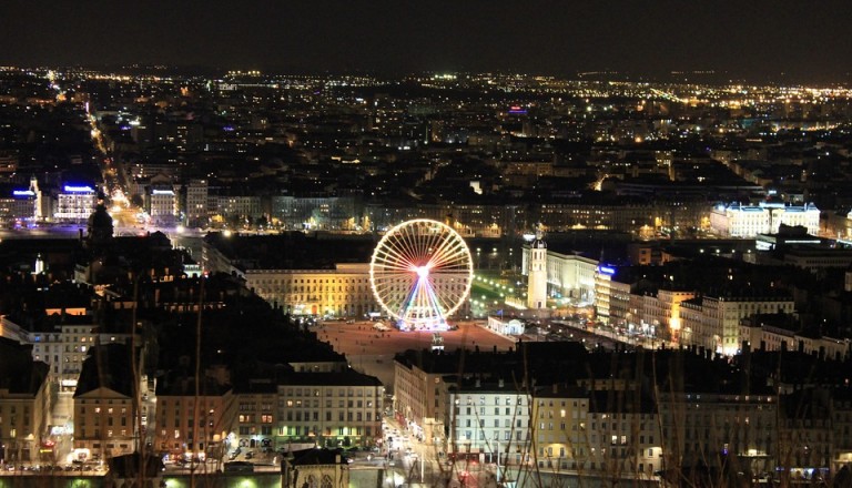 Nachtleben in Lyon.