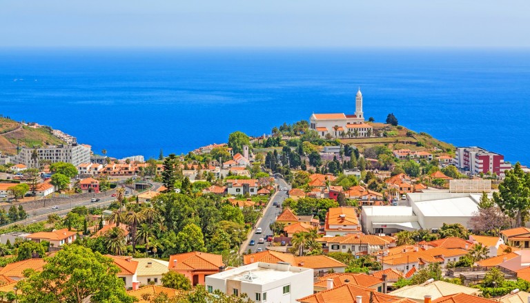 Madeira Die Kirche Sao Martinho in Funchal.