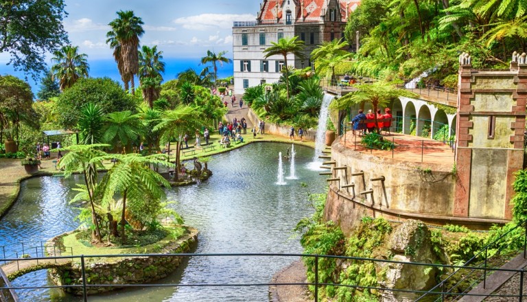 Der Monte Palace im botanischen Garten in Funchal. Madeira.