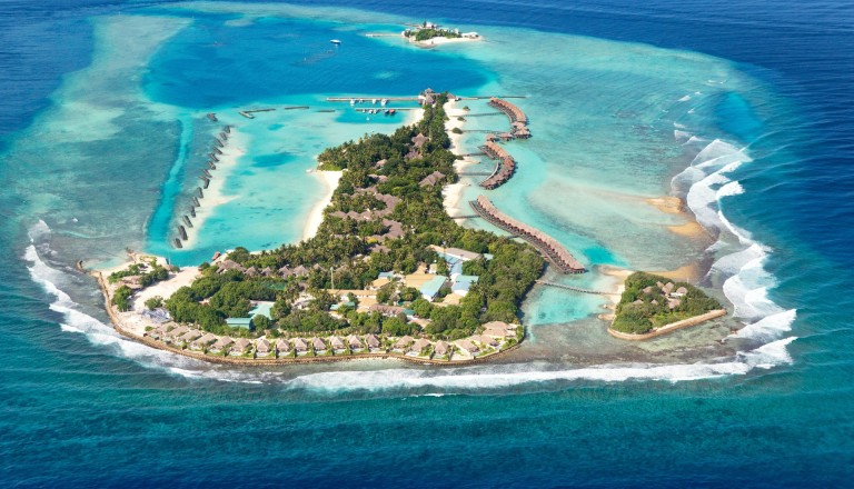 Insel der Malediven am nördlichen Atoll.