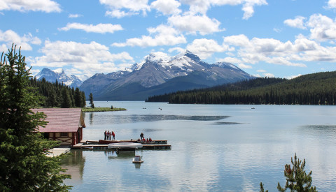 Maligne Lake in Kanada und Rocky Mountains