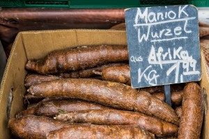 Maniok Essen und Reisen