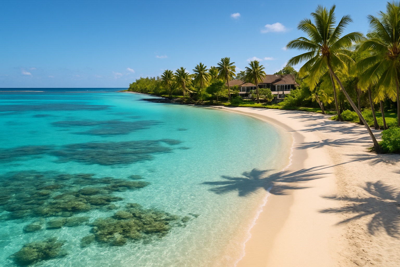 Türkise Lagune am Blue Bay Marine Park an der Südostküste von Mauritius