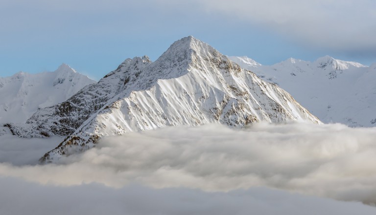 Das Zillertal in den österreichischen Alpen. Mayrhofen.