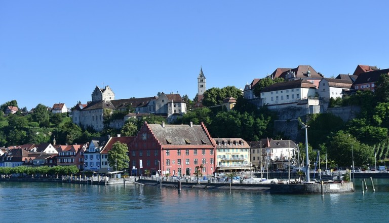 Meersburg am deutschen Bodensee. Reisen.