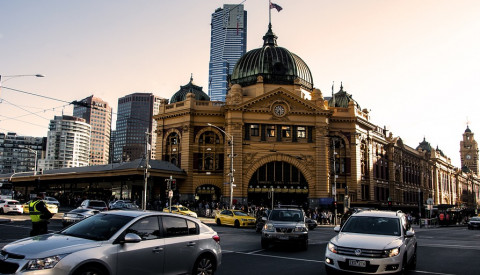 Die pulsierende Innenstadt von Melbourne.