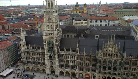 Das Rathaus am Marienplatz