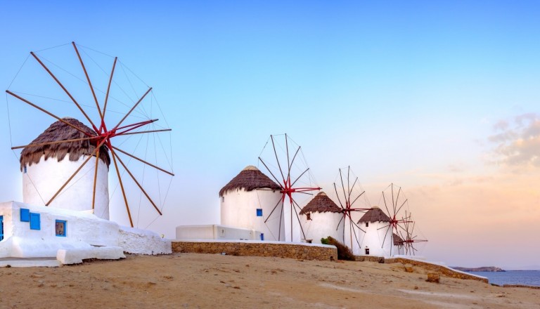 Windmühlen Mykonos.