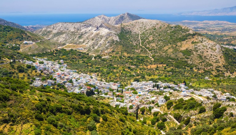 Das pittoreske Bergdorf Chalki auf Naxos