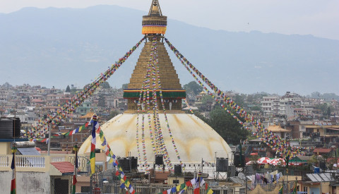Die Stupa von Bodhnath in Kathmandu