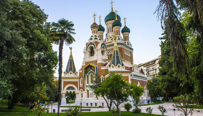 Die russisch-orthodoxe Kathedrale Saint-Nicolas in Nizza.