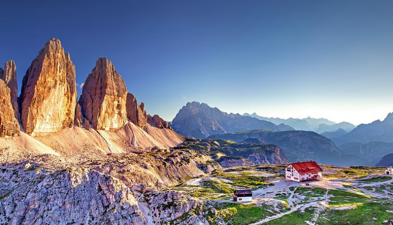 Die drei Zinnen der Dolomiten in Südtirol.