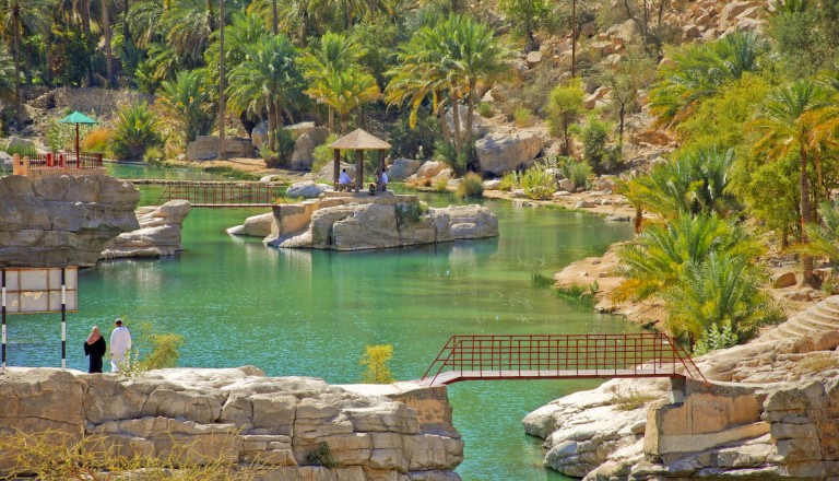 Der Wadi Bani Khalid im Oman.