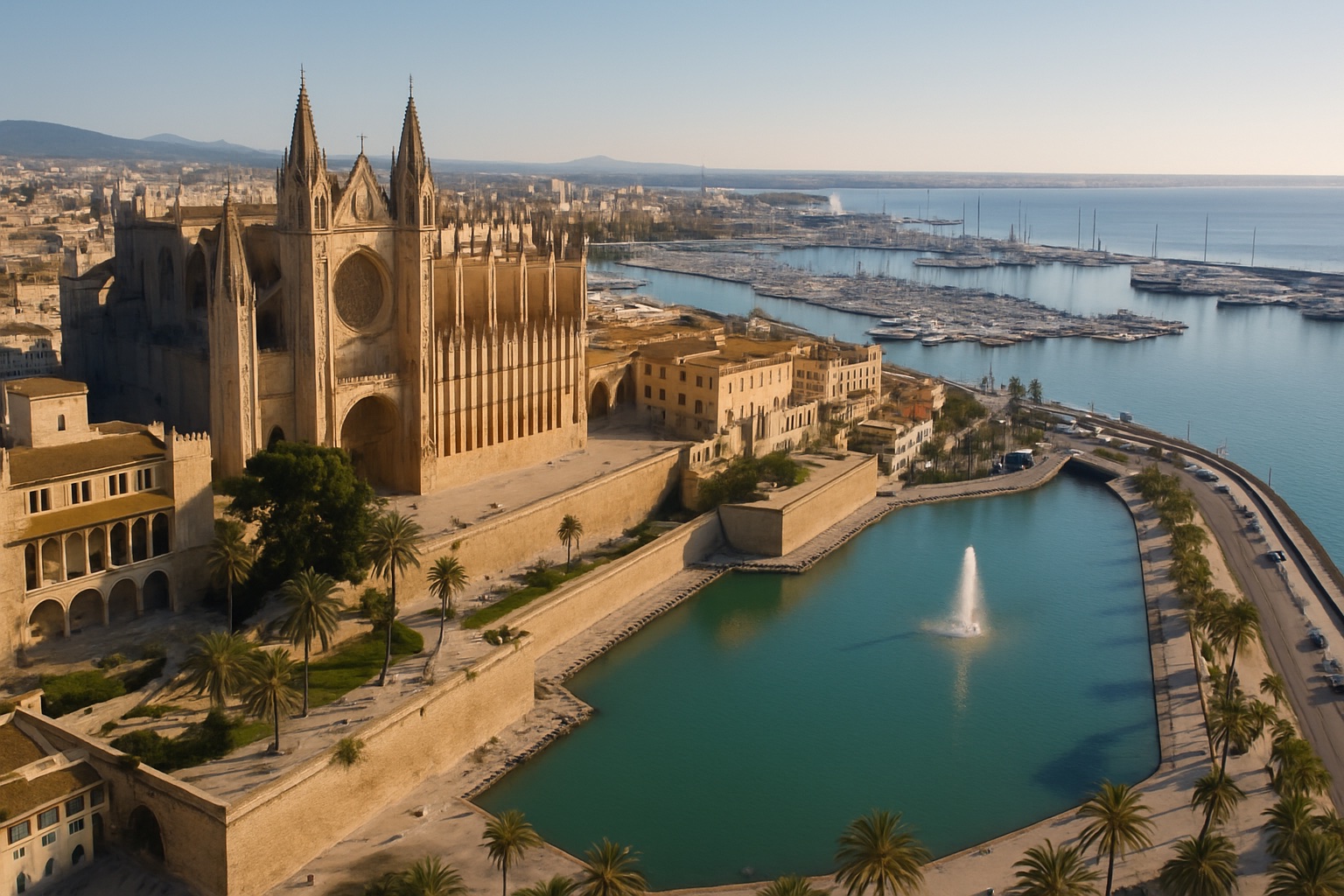 Kathedrale und Hafen von Palma de Mallorca