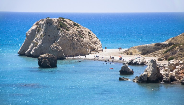 Der Felsen der Aphrodite auf Paphos.