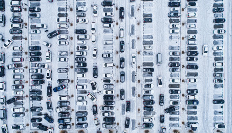 Parkplatz im Schnee