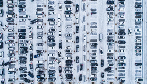 Parkplatz im Schnee