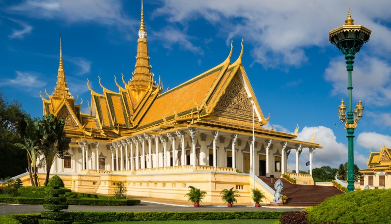 Der königliche Palast in Phnom Penh in Kambodscha.