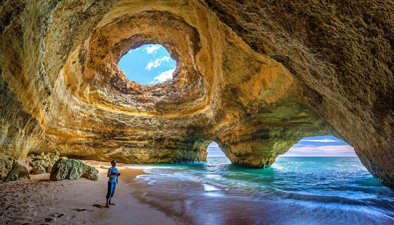 portugal algarve benagil höhle