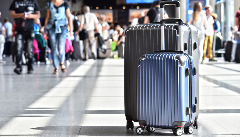 Rollkoffer Blau