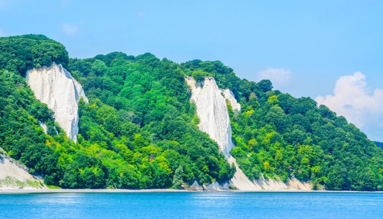 Der Königsstuhl genannte Kreidefelsen auf Rügen.