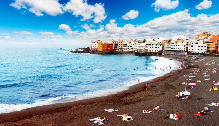 Schwarzer Strand auf Teneriffa