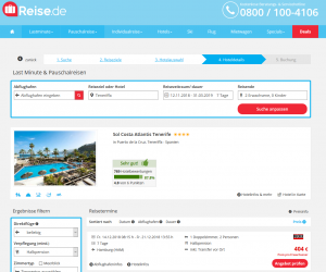 Teneriffa Deal Screenshot Hotel Sol Costa Atlantis