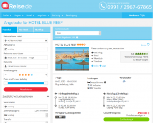 Screenshot Ägypten Deal Hotel Blue Reef