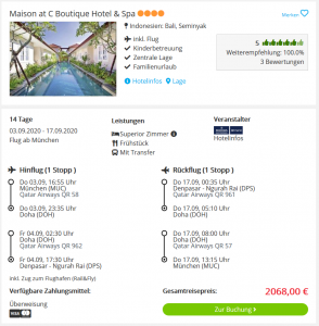 Screenshot Bali Deal Maison at C Boutique Hotel Spa
