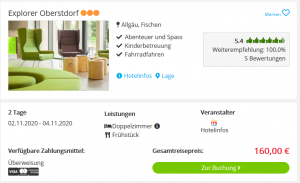 Screenshot Bayern Deal Hotel Explorer