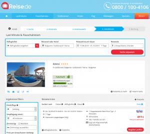 Screenshot Bulgarien Deal Hotel Astera Goldstrand