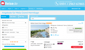 Screenshot Bulgarien Deal Melia Grand Hermitage