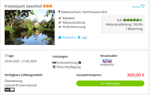 Screenshot Deutschland Deal Freizeitpark Geesthof