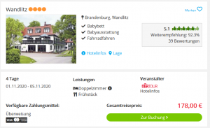 Screenshot Deutschland Deal Hotel Wandlitz