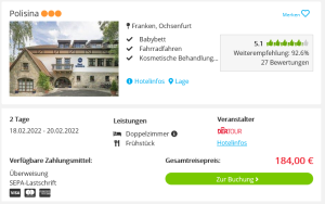 Screenshot Deutschland Kurzurlaub Deal Hotel Polisina
