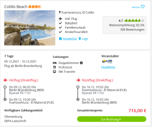 Screenshot Fuerteventura Deal Hotel Cotillo Beach