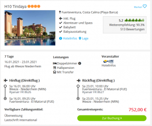 Screenshot Fuerteventura Deal Hotel H10 Tindaya