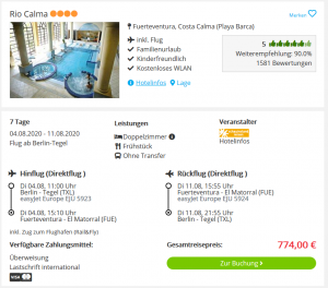 Screenshot Fuerteventura Deal Hotel Rio Calma