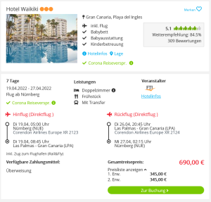 Screenshot Gran Canaria Hotel Waikiki