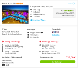 Screenshot Hurghada Deal Hotel Aqua Blu