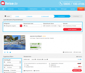 Screenshot Ibiza Deal azuLine Coral Beach