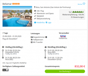 Screenshot Ibiza Deal Hotel Bellamar