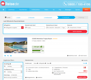 Screenshot Italien Deal COOEE Michelizia Tropea Resort