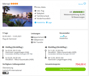 Screenshot Kreta Deal Hotel Meropi