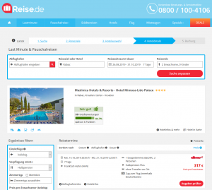 Screenshot Kroatien Deal Hotel Mimosa Lido Palace