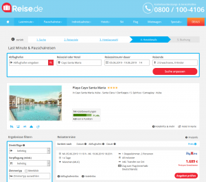 Screenshot Kuba Deal Playa Cayo Santa Maria