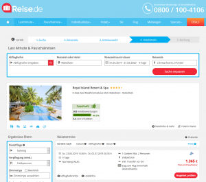 Screenshot Malediven Deal 4,5* Royal Island Resort & Spa