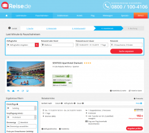 Screenshot Mallorca Deal SENTIDO Aparthotel Diamant